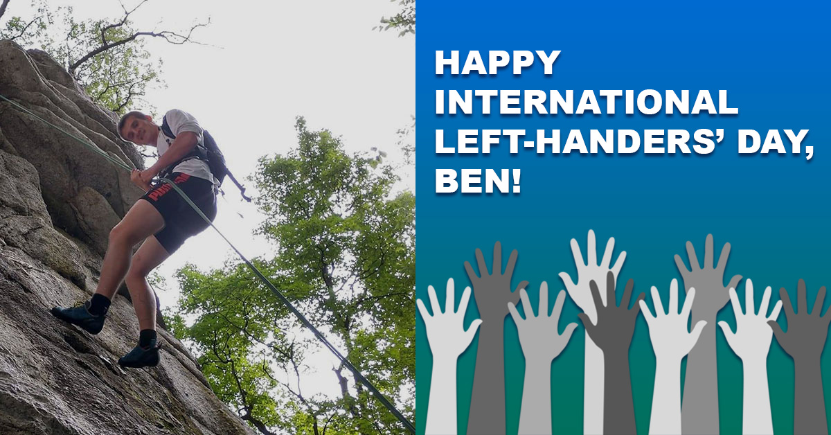 Ben, International Left Handers Day