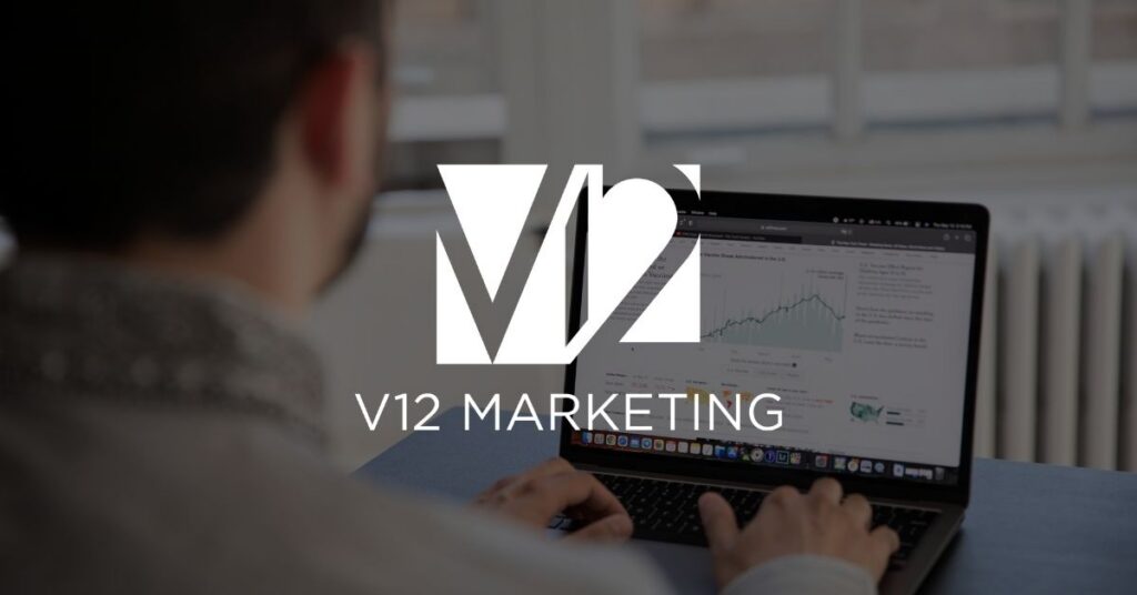 Small business owner reviewing local search rankings on a laptop, representing local SEO strategy and services by V12 Marketing in New Hampshire