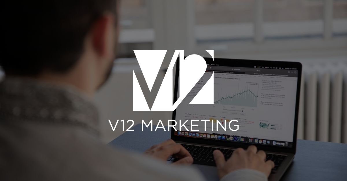 Small business owner reviewing local search rankings on a laptop, representing local SEO strategy and services by V12 Marketing in New Hampshire